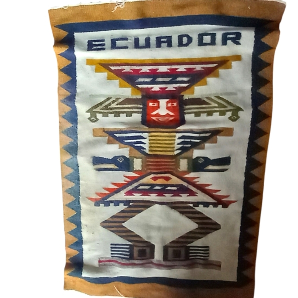 KILIM WOOL Authentic Teal Handmade Woven Weave Rug